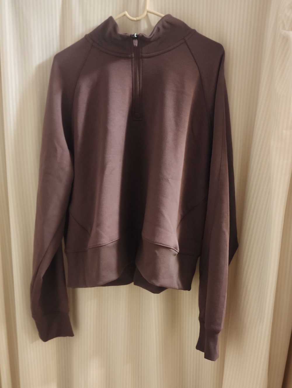 Xersion Half-Zip Hoodie in Chocolate Brown